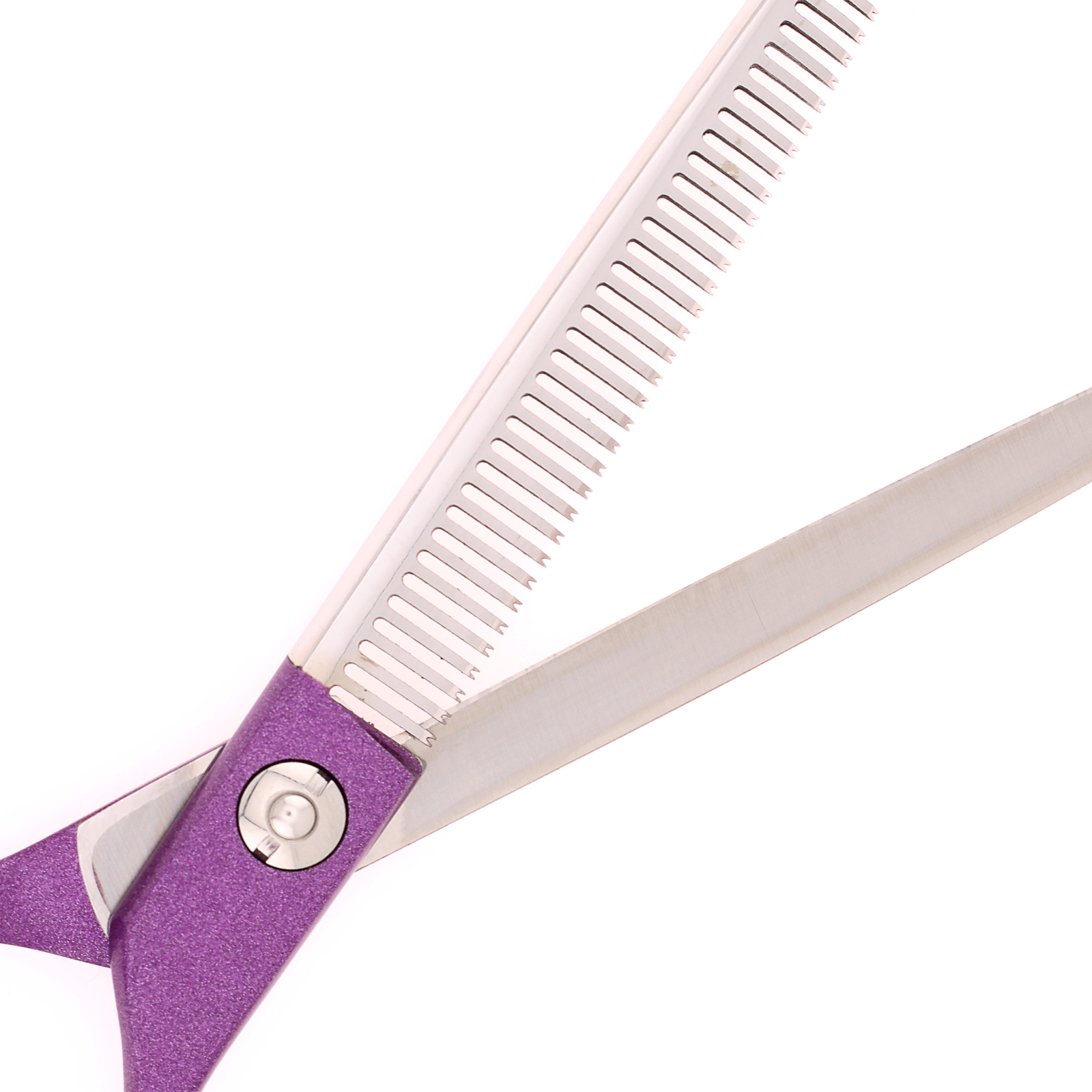 Titan Shears - Thinning Purple Aluminum 440C Convex RH STR 6.5" image 3